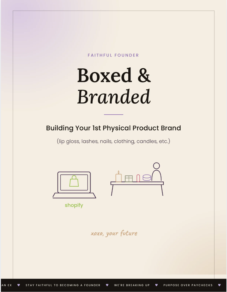 Faithful Founder digital workbook page preview.