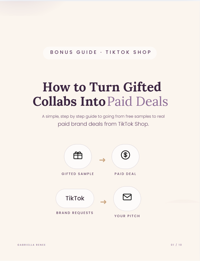Gifted Collabs To Paid Brand Deals — Faithful Founder bonus guide cover.
